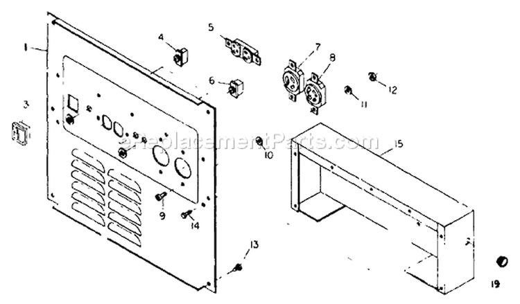 Page C Diagram and Parts List for 8911-2 L4001 Briggs and Stratton Generator